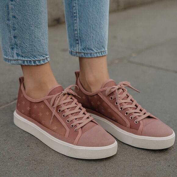 Sam Edelman Edelyn Size 8.5 Pink Women's Low Top Casual Mesh Comfort Sneaker - Picture 1 of 13